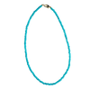 teal beaded necklace, handmade necklace Charleston, layering necklace 16 inch, gold plated beaded necklace, charm-ready necklace, artisan jewelry USA, teal necklace gold hardware, dainty layering jewelry, 18kt gold accent necklace, colorful beaded choker