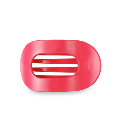 Hot Pink Round Flat Teleties Hair Clip