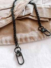 Black Crossbody Cell Phone Strap Chain from The Caep