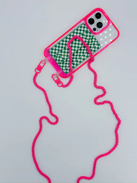 Pink Chain Cell Phone Crossbody Strap