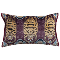 Decorative pillow with tiger pattern on a white background