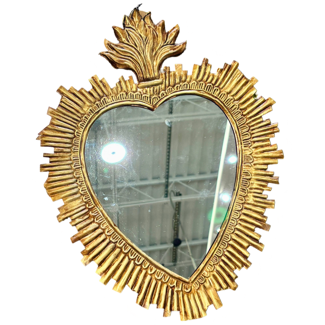 tin rays sacred heart mirror large