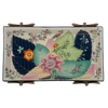 Colorful butterfly-themed box on a white background