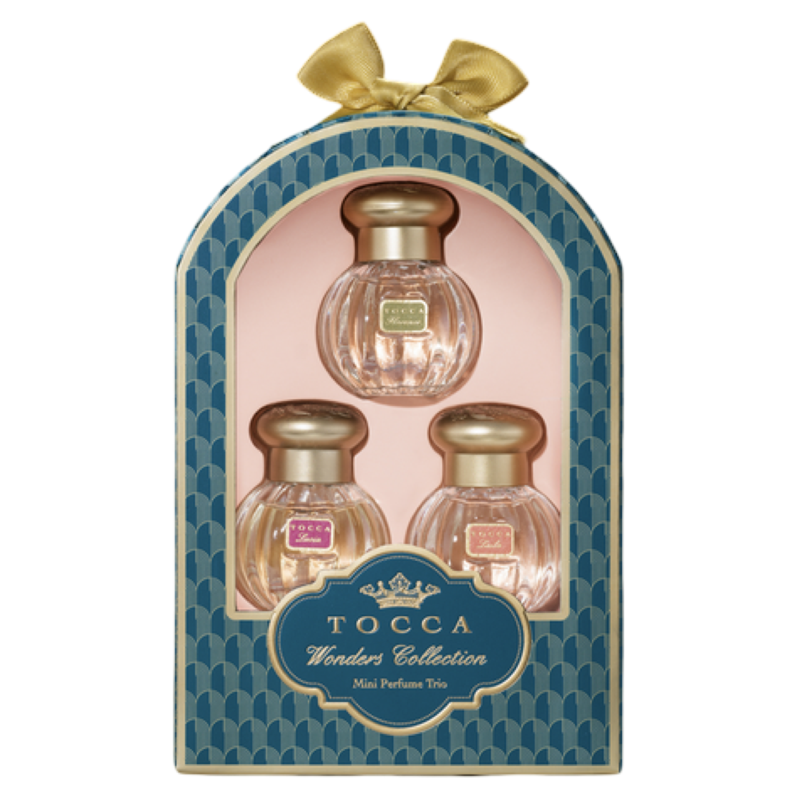 TOCCA Wonder's Collection mini perfume trio in decorative packaging