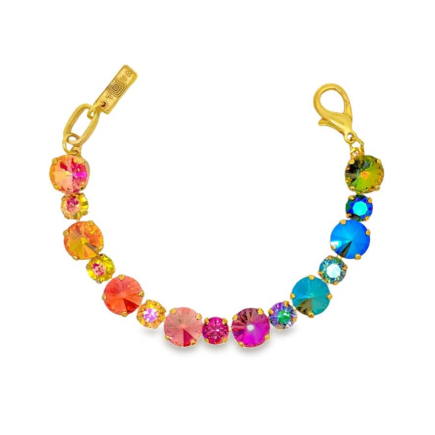 tova bracelet, jean bracelet, crystal bracelet, gold plated bracelet, everyday jewelry, layered bracelet, canadian jewelry, statement bracelet, giftable jewelry