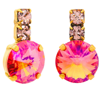 tova earrings, dee earrings, candy crush earrings, colorful crystal earrings, statement earrings, gold plated earrings, playful jewelry, canadian jewelry