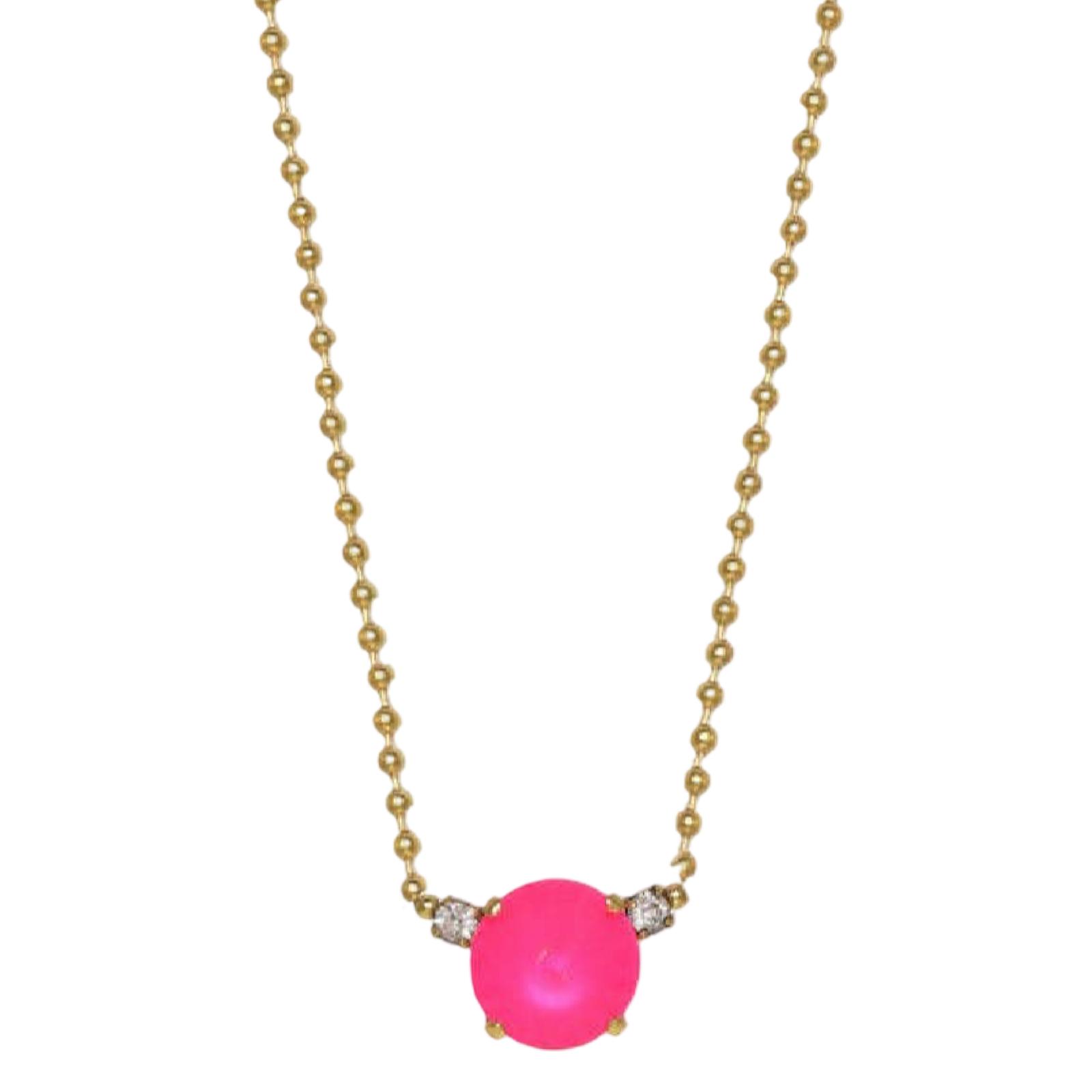 tova necklace, jojo necklace, electric pink jewelry, crystal necklace, statement necklace, colorful jewelry, layered necklace, gold plated necklace, canadian jewelry
