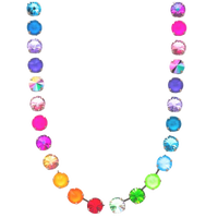 tova necklace, sofia necklace, rainbow crystal necklace, silver statement necklace, colorful jewelry, crystal necklace, canadian jewelry, fashion statement necklace