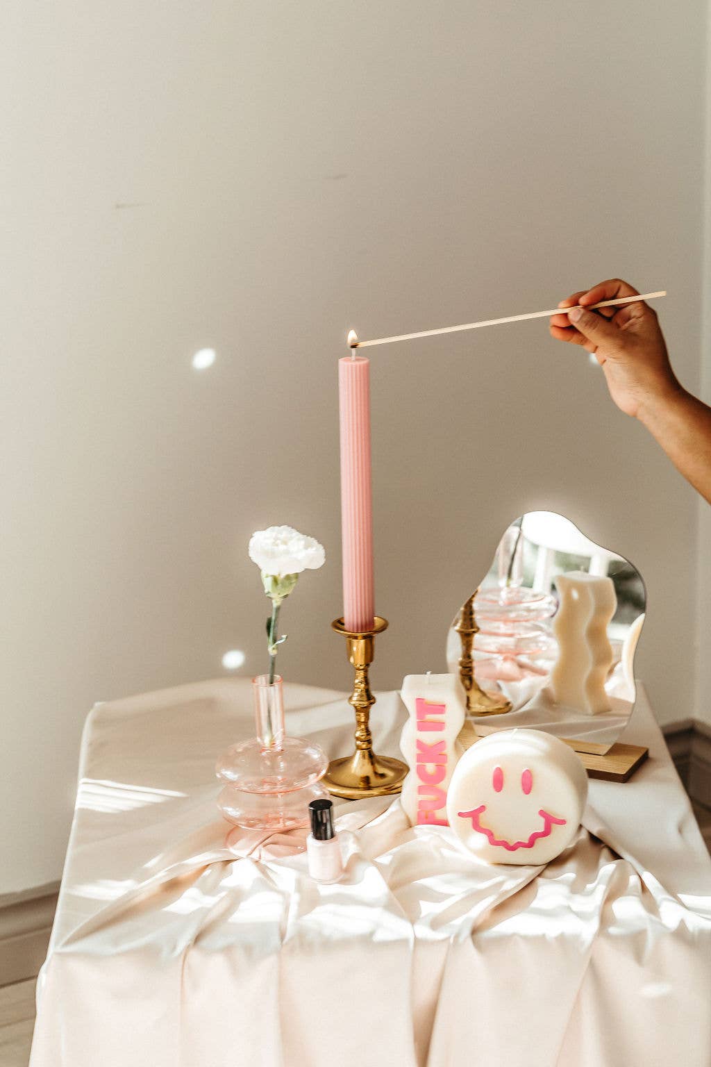 unscented mauve taper candles, soy beeswax blend candle set, mauve Rome pillar candles, hand poured clean burning candle, eco-friendly mauve candles, pastel purple candle pair, dripless natural wax candle, sculptural decorative taper candles, mauve home decor candles, sustainable romantic candles