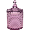 vanilla orchid cedarwood candle, floral woodsy candle, 2-wick luxury candle, purple glass candle with lid, amber musk candle scent, elegant lidded candle, cedar and vanilla home fragrance, reusable glass candle jar, warm floral scented candle, orchid musk balsam candle