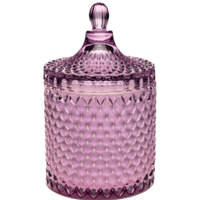 vanilla orchid cedarwood candle, floral woodsy candle, 2-wick luxury candle, purple glass candle with lid, amber musk candle scent, elegant lidded candle, cedar and vanilla home fragrance, reusable glass candle jar, warm floral scented candle, orchid musk balsam candle