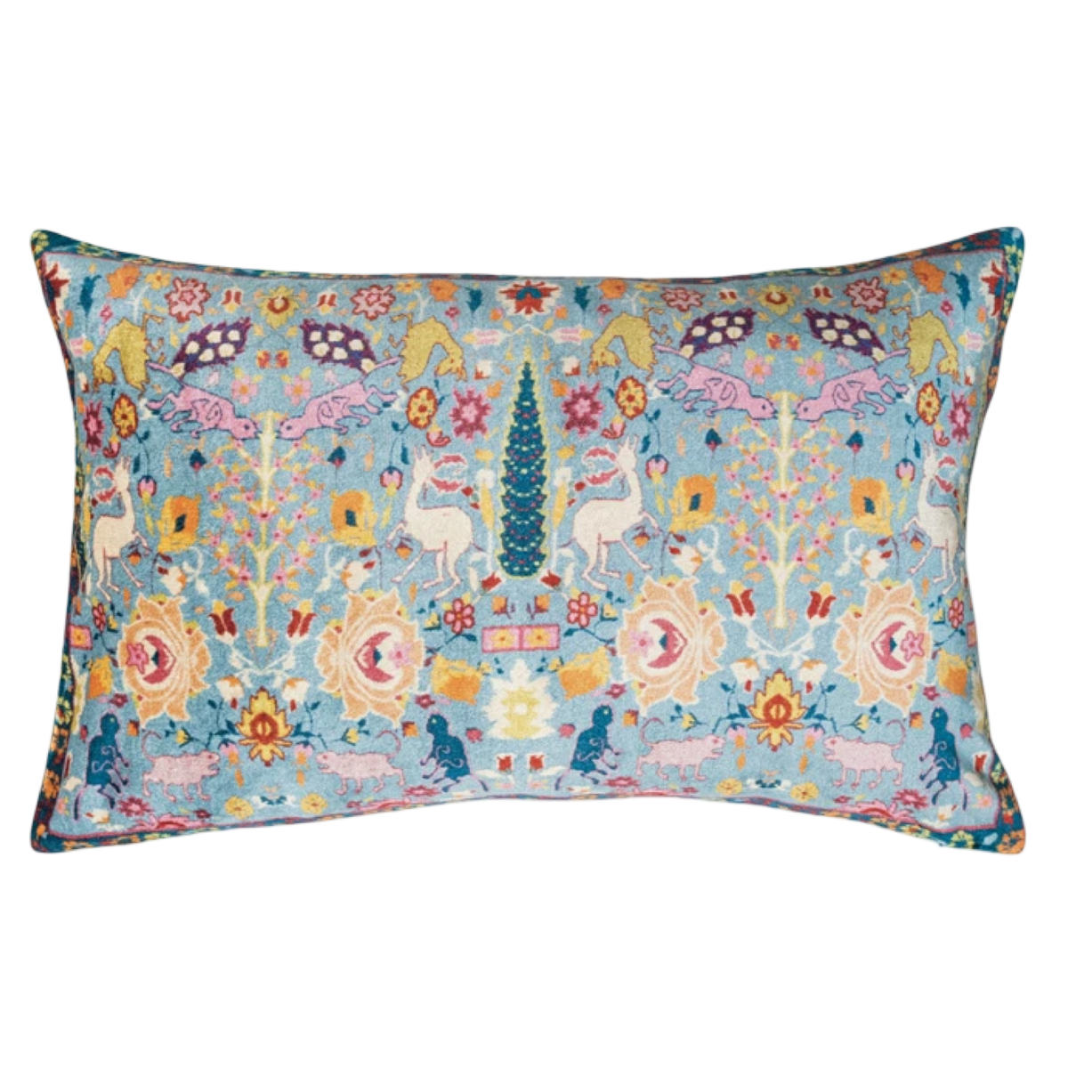 velvet lumbar pillow, floral print pillow, 24x16 pillow, cotton blend cushion, transitional decor, bohemian throw pillow, decorative bed pillow, global home style, luxe velvet pillow, rectangular throw pillow, accent pillow for sofa, cozy lumbar support