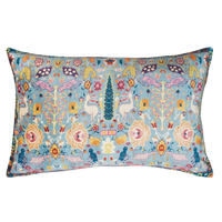 velvet lumbar pillow, floral print pillow, 24x16 pillow, cotton blend cushion, transitional decor, bohemian throw pillow, decorative bed pillow, global home style, luxe velvet pillow, rectangular throw pillow, accent pillow for sofa, cozy lumbar support