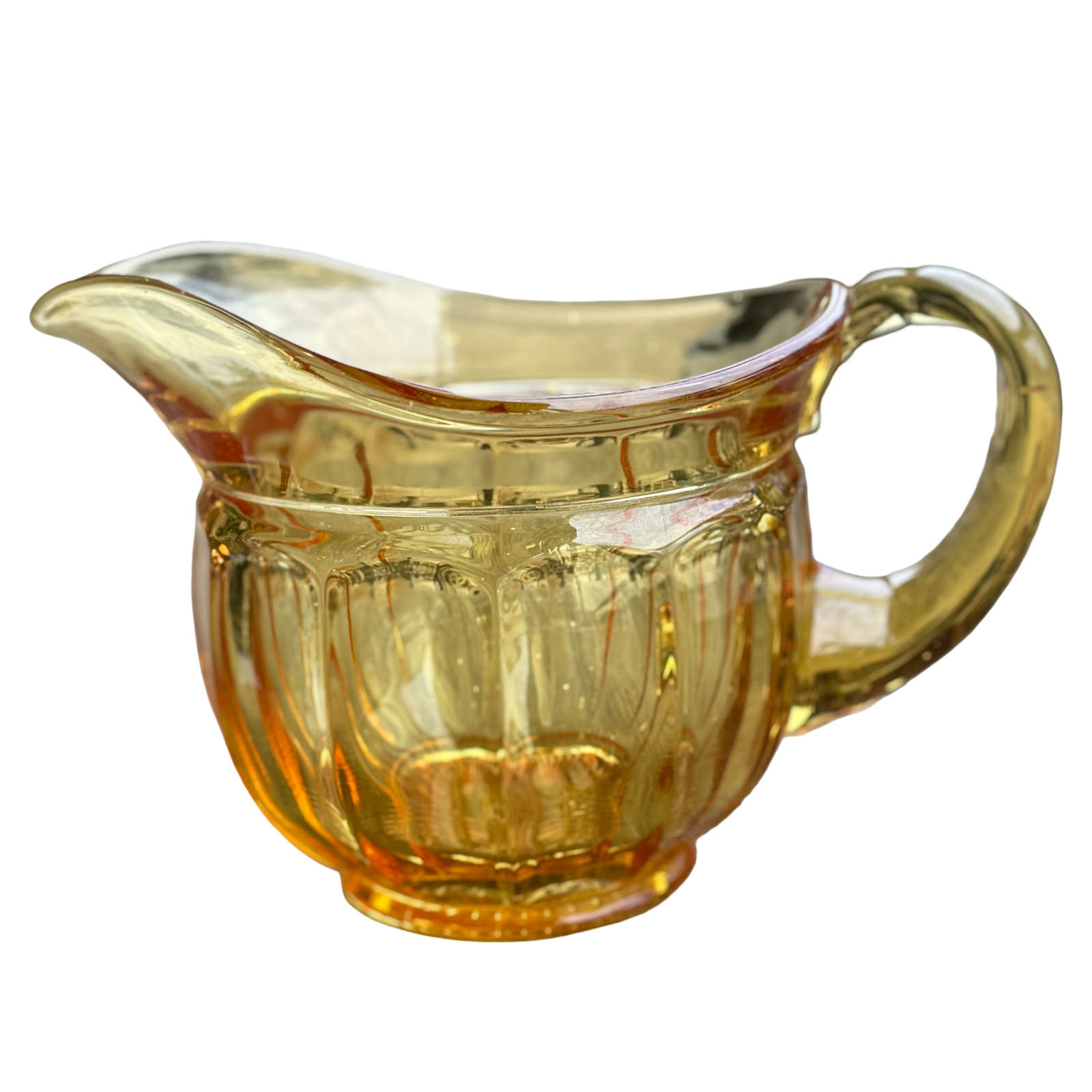 Vintage Amber Glass Serving Pitcher