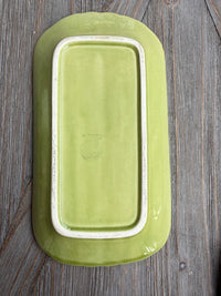 vintage asparagus platter, asparagus serving tray, majolica asparagus platter, majolica serving dish, vintage vegetable ware, garden party serving platter, cottage kitchen decor, English cottage style, green ceramic platter, collectible serving tray, spring entertaining, vintage tableware, botanical serving piece, farmhouse entertaining, unique serving platter