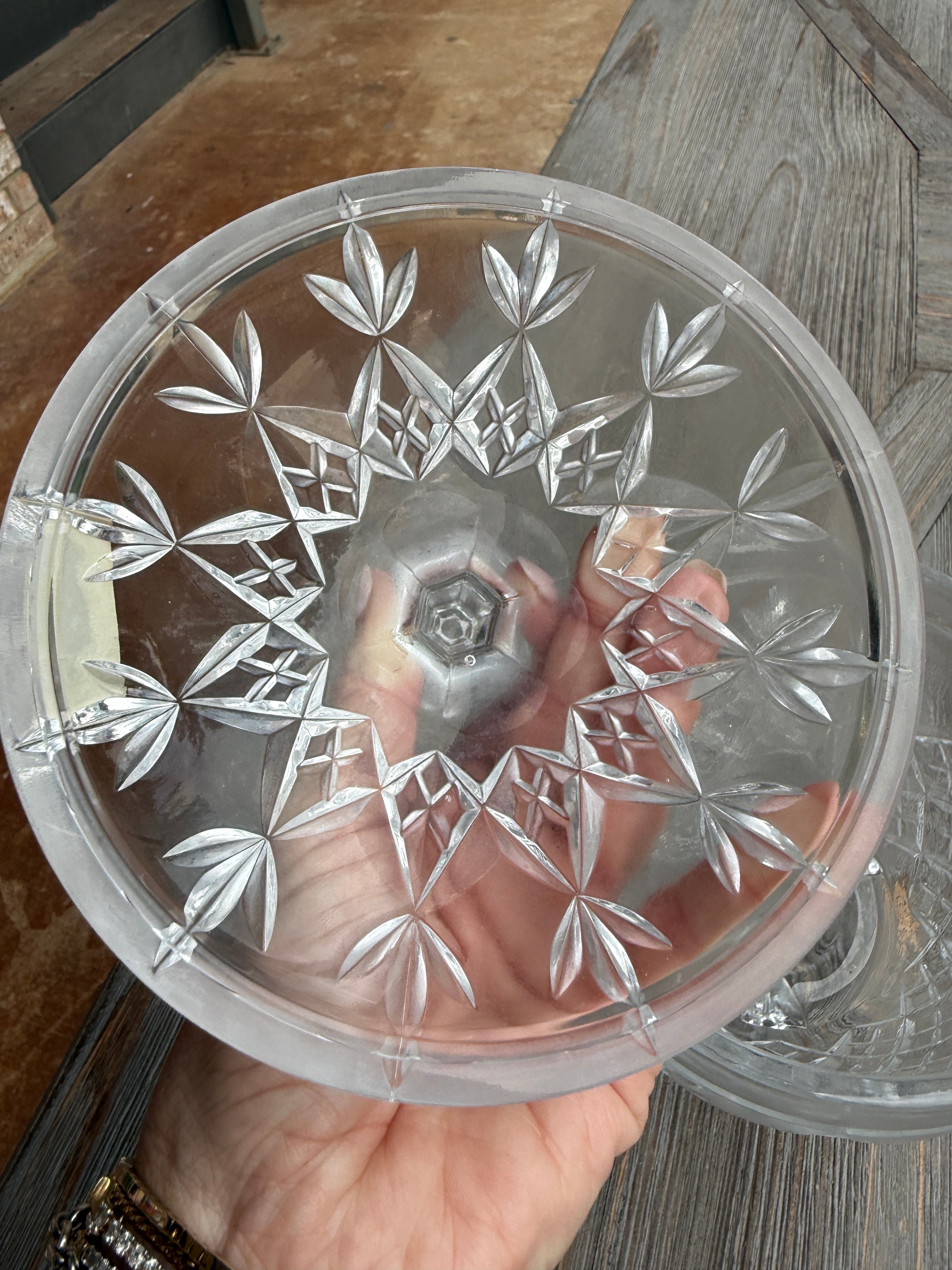 vintage crystal candy dish, West German crystal, lead crystal covered dish, vintage crystal box, footed crystal candy jar, cut crystal container, crystal trinket box, vintage crystal decor, grandmillennial decor, traditional home decor, collectible crystal, crystal lidded dish, vintage entertaining, vintage tabletop decor, sparkling crystal dish