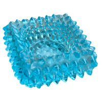 Blue textured ball on a white background