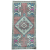 Decorative rug with geometric pattern on a white background