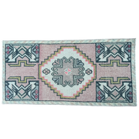 vintage turkish rug, small turkish rug, pink turkish rug, blush and cream rug, handmade turkish accent rug, bohemian small rug, turkish mini rug, entryway rug