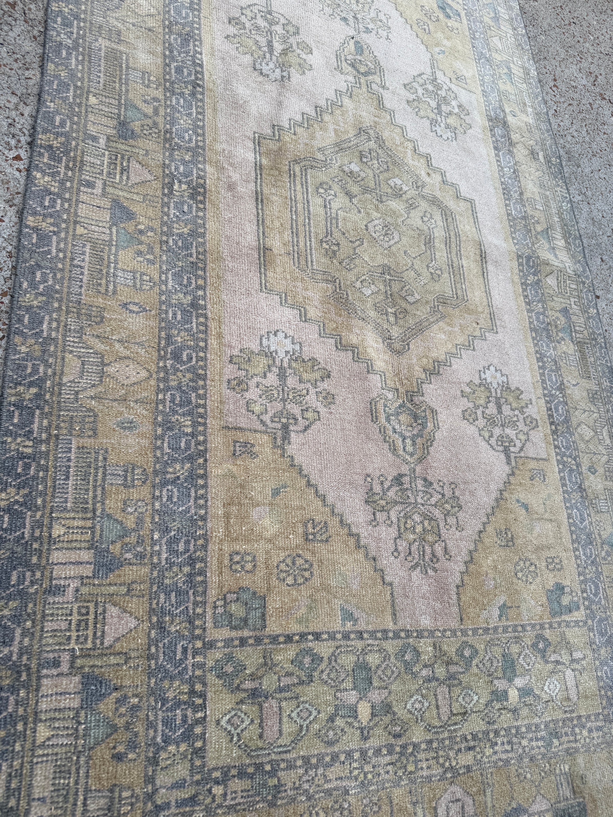 vintage turkish runner, faded peach rug, narrow hallway rug, kitchen runner, antique turkish rug, peach cream runner, boho neutral rug, soft palette rug, MD Home rug, one-of-a-kind runner
