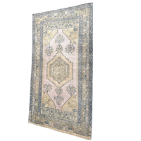 vintage turkish runner, faded peach rug, narrow hallway rug, kitchen runner, antique turkish rug, peach cream runner, boho neutral rug, soft palette rug, MD Home rug, one-of-a-kind runner
