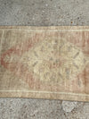 vintage turkish runner, neutral turkish rug, blush and beige runner, faded medallion rug, turkish hallway rug, antique runner, vintage rug mississippi, boho rug, entryway runner, handmade turkish rug, soft color rug, vintage home decor