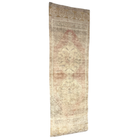 vintage turkish runner, neutral turkish rug, blush and beige runner, faded medallion rug, turkish hallway rug, antique runner, vintage rug mississippi, boho rug, entryway runner, handmade turkish rug, soft color rug, vintage home decor