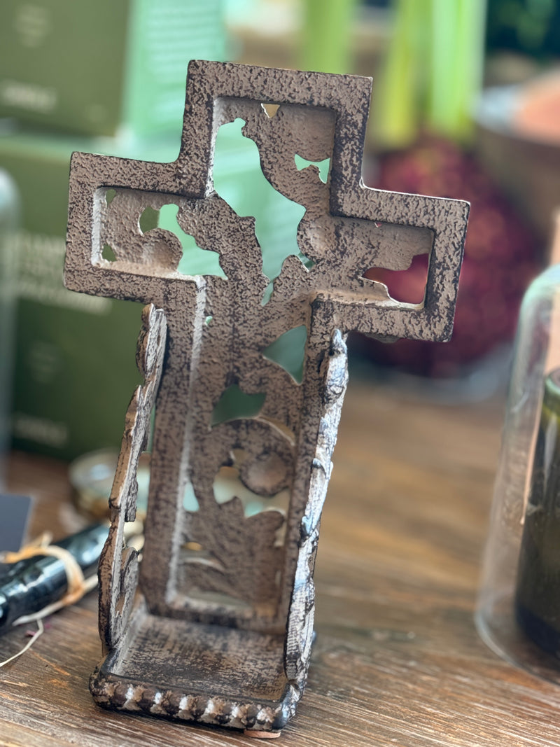 Acanthus Caste Aluminium Metal Cross