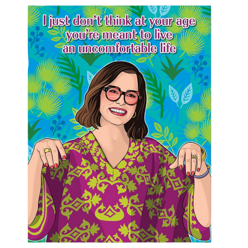 white lotus birthday card, parker posey card, live it up happy birthday card, tv show inspired card, eco friendly greeting card, recycled paper card, blank inside birthday card, funny pop culture card