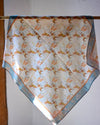 Fabric with dog pattern on a white background