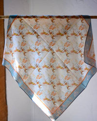 Fabric with dog pattern on a white background
