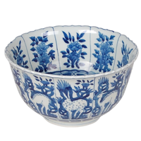 Blue and white woodland creatures decorative bowls