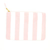 Pink Stripe Terry Flat Pouch - Large