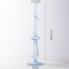 Lace Taper Glass Candlestick Holder: Blue