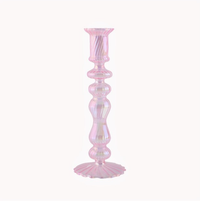 Colorful Egyptian Revival Candlesticks: Small Bone Pink