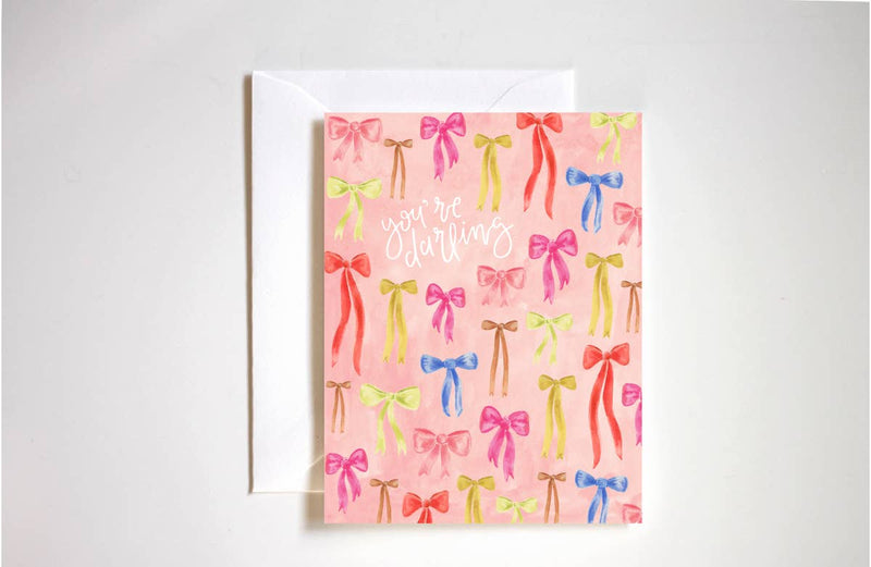 You're Darling Bows Friendship Love Card