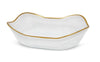 White Alabaster Dish with Gold Rim