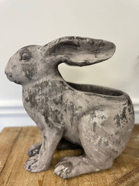 Resin Rabbit Planter