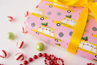 Wrapping Paper, Holiday Gift Wrap, Pink Wrapping, NYC, Taxi